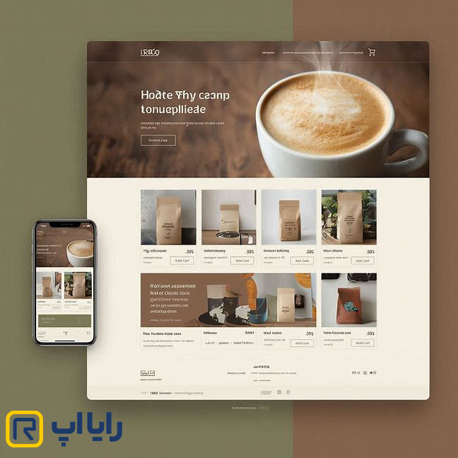 زایای طراحی سایت فروشگاه قهوه